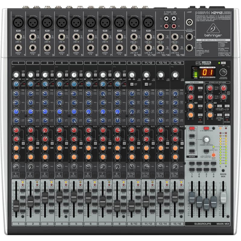 Behringer Xenyx X2442USB Premium 24-Input 4/2-Bus Mixer & USB/Audio Interface image 1