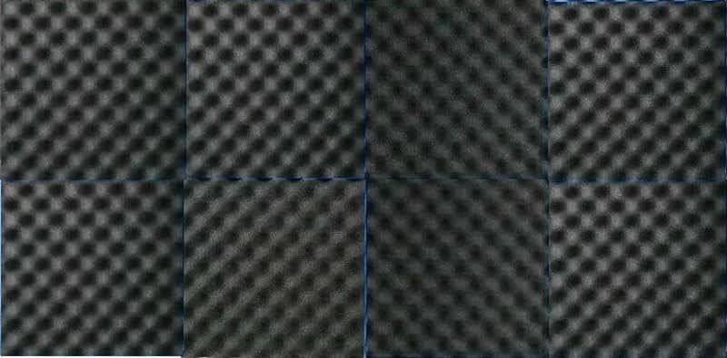 8-Pack Black Egg Crate Acoustic Foam Panels, 12" x 12" x 1.5" Sound Absorption Tiles for Studio & Room Treatment image 1