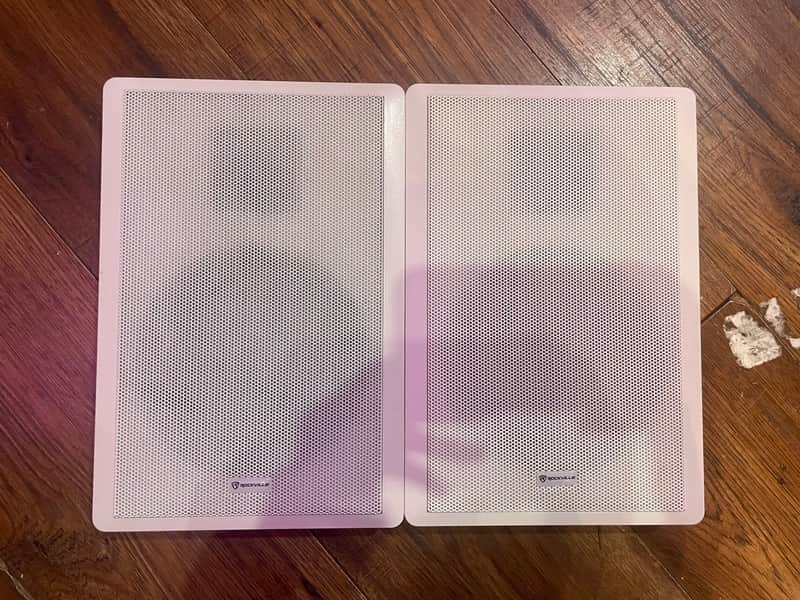 Rockville RockSlim 70W White Wall Speakers image 1