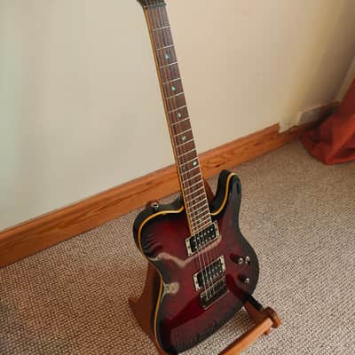 Fender Korea Telecaster FMT 2007 - Flame Maple Top - HH in Black CherryBurst image 2