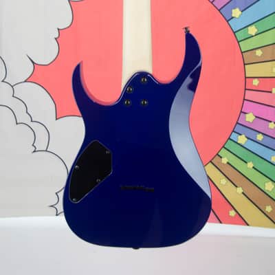 Ibanez Gio GRG7221QA, Transparent Blue Burst Finish, CLOSEOUT image 4