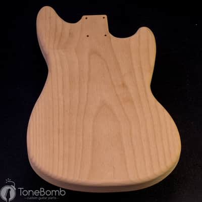 Alder Lefty Duo Sonic II / Mustang Vintage Spec 1 Piece 1205 Left Hand Unfinished Offset Guitar Body image 9