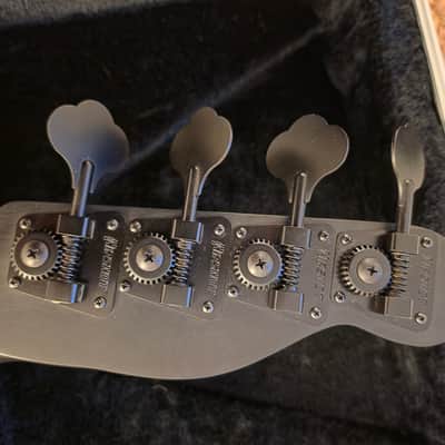 Moses graphite Seymour Duncan Basslines ABM Hipshot Lefty fretless bass 2000s - Yellow image 6