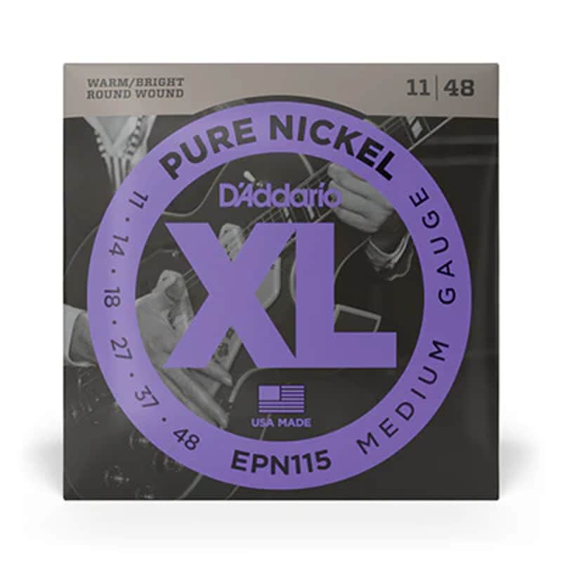 D'Addario EPN115 Pure Nickel Blues/Jazz Rock Electric Guitar Strings - 11-48 image 1