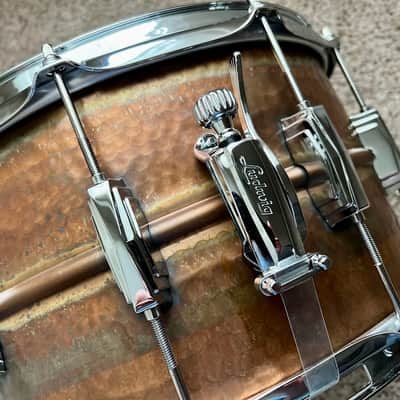 MINT: only 12 made, rare Ludwig Raw Hammered Bronze Phonic 8x14" Snare image 2