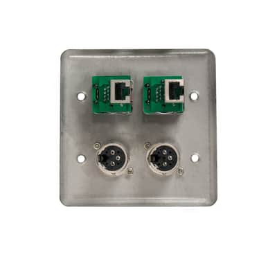 OSP Q-4-2E2XF Quad Wall Plate 2 RJ45 Tactical Ethernet Pass-through & 2 XLR Female connectors image 2