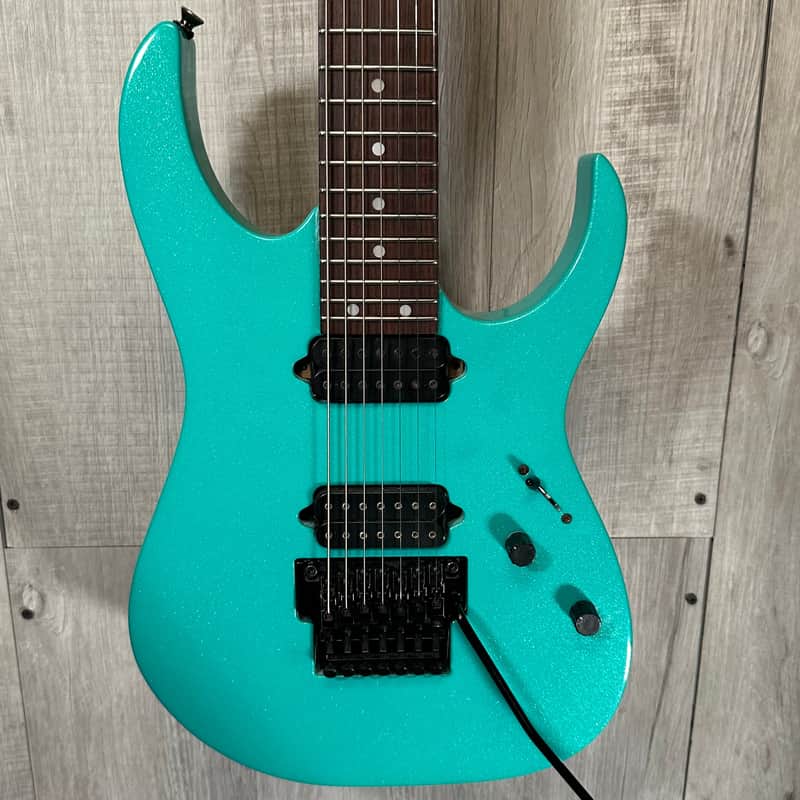 Used Ibanez RG7620 MIJ 7 String Teal Sparkle TSS3622 | Reverb