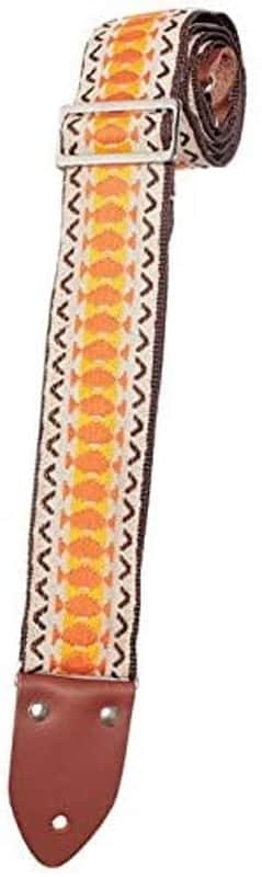 Henry Heller HVDX-04 Vintage Style Jacquard Guitar Strap, 53" Adjustable image 1