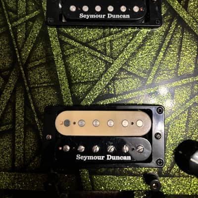 Frankenstein Frankenstrat Green Sparkle Striped Guitar Body Loaded image 2