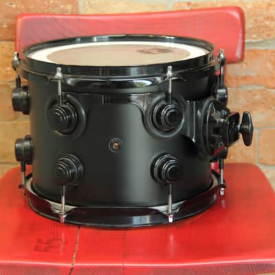 DW Collector's Drum Workshop  - matte black 10x8 rack tom image 4
