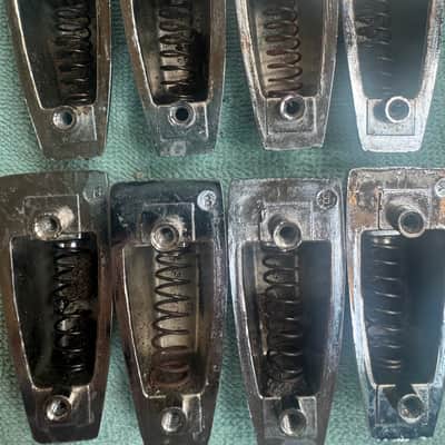 Ludwig Lot of 8 Vintage Large Classic Lugs for Floor Tom or Bass  Drum - #2 80s - Chrome image 8