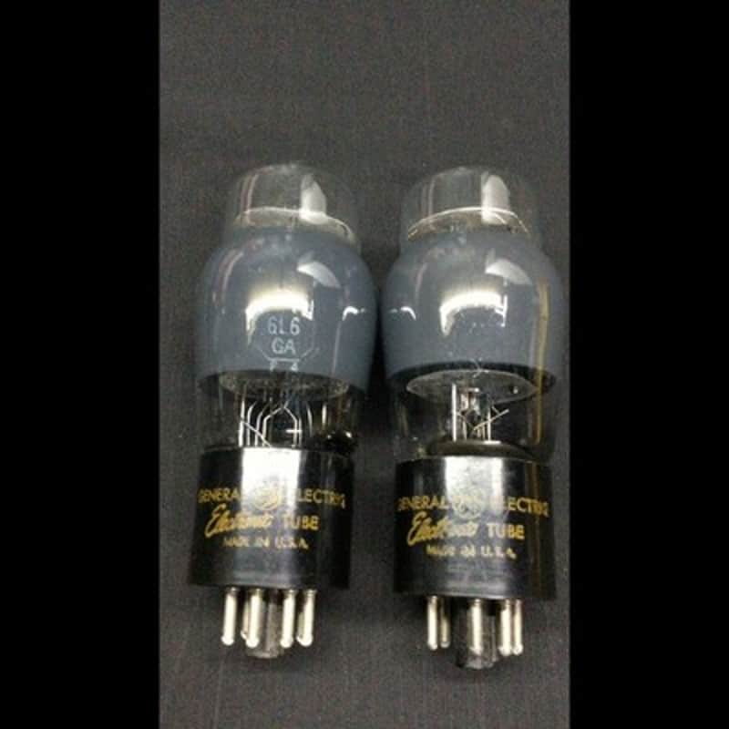 Matched Pair GE 6L6GA Amplifier Power Vacuum Tubes TESTED Coke Bottle I.9552 image 1