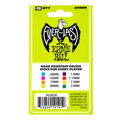 Ernie Ball Everlast Delrin Picks 12 Pack (Heavy) Heavy, P09191 image 2