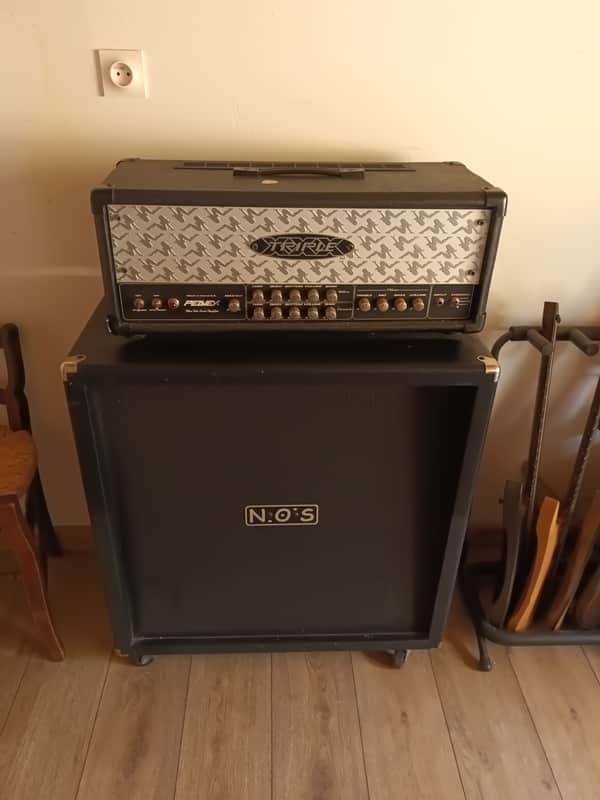 NOS (Name of sound) 4x12 Années 2010 - Noir pan interne incliné 2 celestion v30 en bas et 2 Century vintage en haut image 1