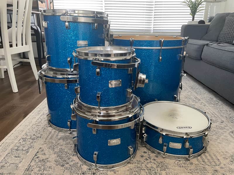 OCDP Custom Drum Set - Blue Glass Sparkle image 1