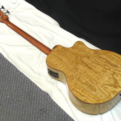 DEAN EQABA GN L Exotica Quilt Ash LEFTY A/E 4-string BASS guitar NEW - w/Case image 7