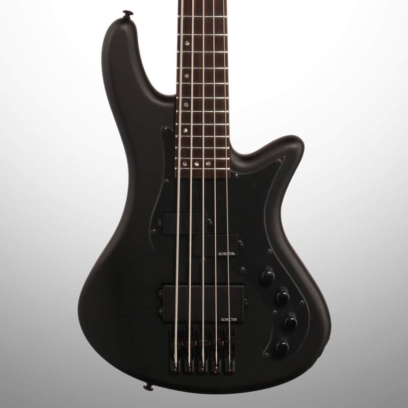 Schecter Stiletto Stealth 5 String Satin Black | Reverb
