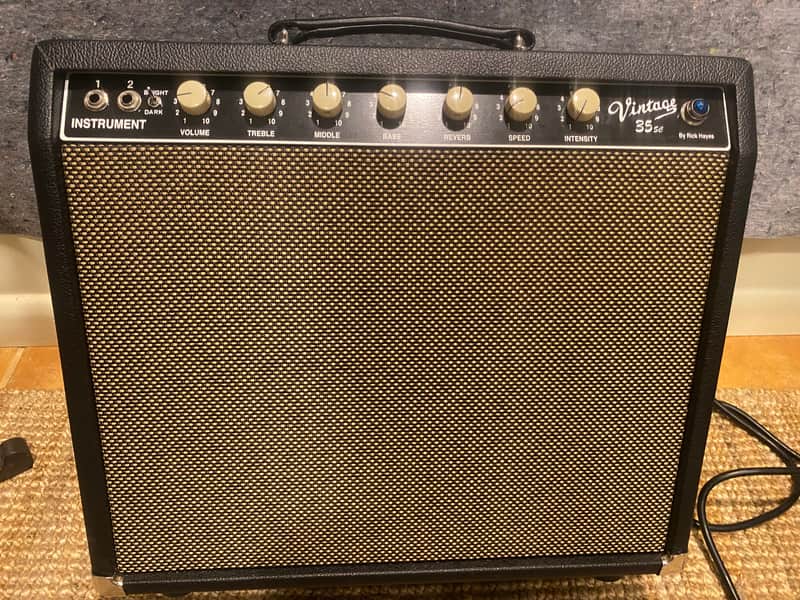 Vintage Sound Vintage Sound 35sc combo-Vibrolux Reverb Style 2023 - Black with black & tan grill cloth image 1