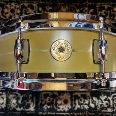 Gretsch GAS42514-GB Gergo Borlai Signature 4.25x14" Brass Snare Drum - Brass image 1