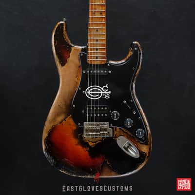 Fender Stratocaster Sunburst HSS Heavy Aged Relic by East Gloves Customs image 1