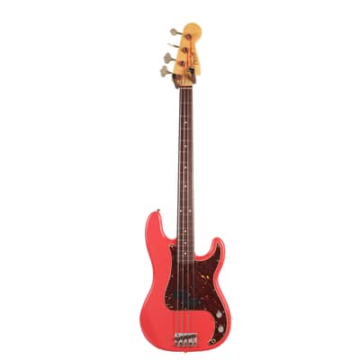 Fender Custom Shop Pino Palladino Signature Precision Bass Relic Fiesta Red over Desert Sand image 3