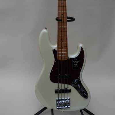 New Fender Player Plus Jazz Bass with New Fender Gig Bag Olympic Pearl White image 14
