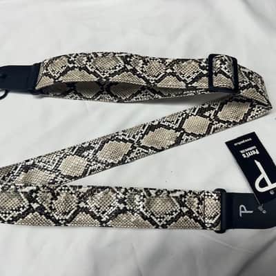 PERRI'S 2” Beige Faux Snake Skin Leather Guitar Strap VGS-7553 image 1