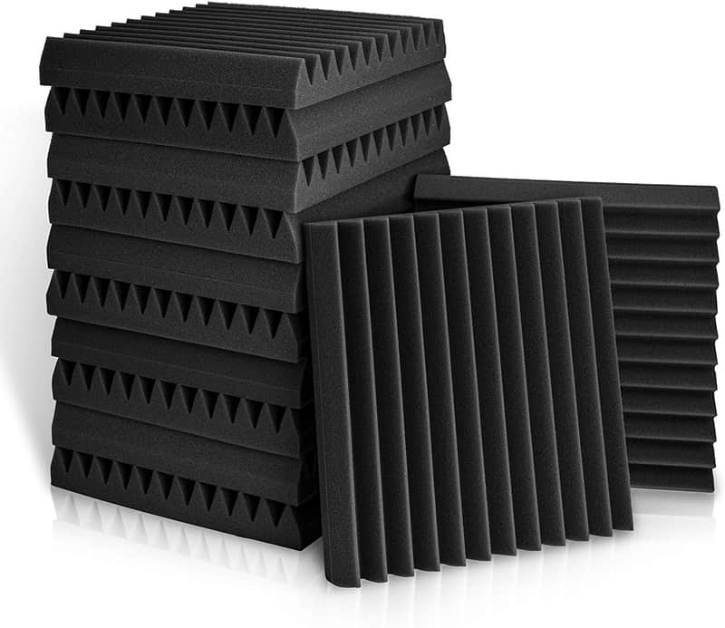 (12 Pcs) 2" X 12" X 12" Acoustic Panels Foam  Studio Wedge Tiles Sound Panels Wedges Sound Absorbing image 1
