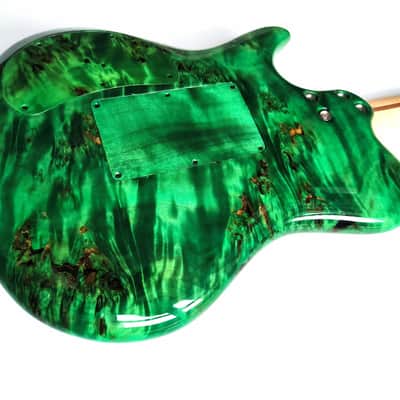 (made in Ukraine) Para Custom One-Piece Poplar Burl '2023 Emerald Green w/GigBag image 7