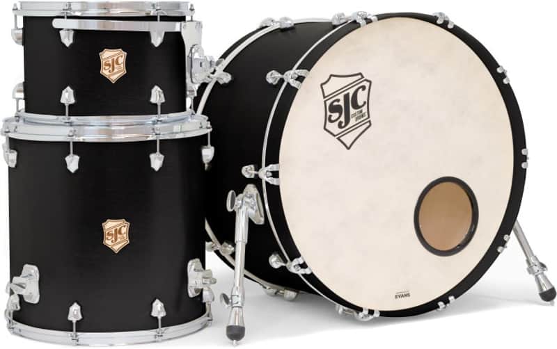 SJC Custom Drums Tour Series 3-piece Shell Pack - Matte Black image 1