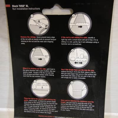 Graph Tech Black TUSQ XL PT-1400-00 Slotted 5-String Bass Nut — Self Lubricating Bild 4