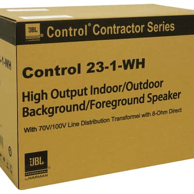 2 JBL Control 23-1-WH 3" Indoor/Outdoor 70v Commercial White Wall Mount Speakers image 8