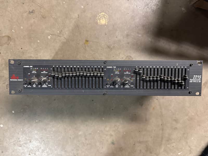 dbx 2215 Dual Channel 15-Band EQ/Limiter with Type III Noise Reduction 2010s - Black image 1
