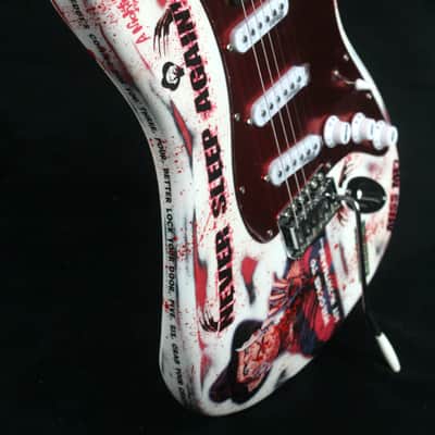 Custom Painted  and Upgraded Fender Squier CXS Strat With Matching Headstock-Aged and Relic'ed image 3