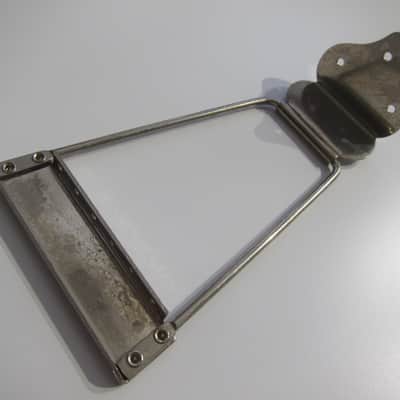 Harmony & Silvertone Archtop & Flat Top Guitar Tailpiece Authentic Vintage Part Circa-1950s-1960s-Nickel Silver image 3