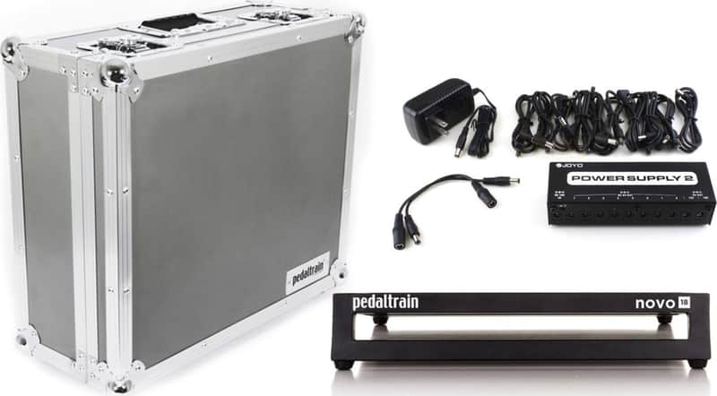 Pedaltrain NOVO 18 5-RAIL 18" x 14.5" PEDALBOARD w/Tour Case and Joyo JP-02 Power Supply image 1