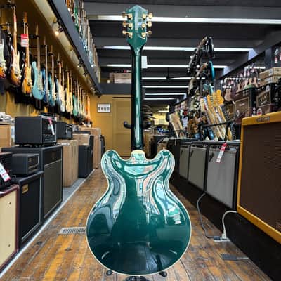 Gretsch Japan Broadkaster LX Center Block Electric Guitar with String-Thru Bigsby Cadillac Green w/Hard Case image 6