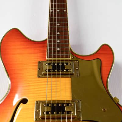 Eastwood Savannah DLX 2000s - Orange Burst Flame Maple image 2