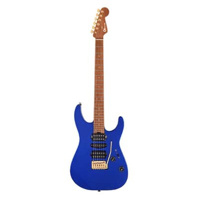 Charvel Pro-Mod DK24 HSH 2PT CM Caramelized Maple FB Mystic Blue image 2