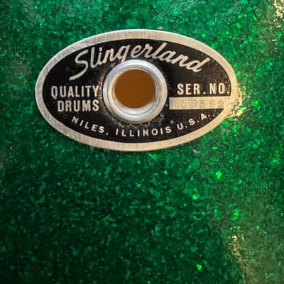 Slingerland Floor Tom 1960-1970 - Green Sparkle image 1