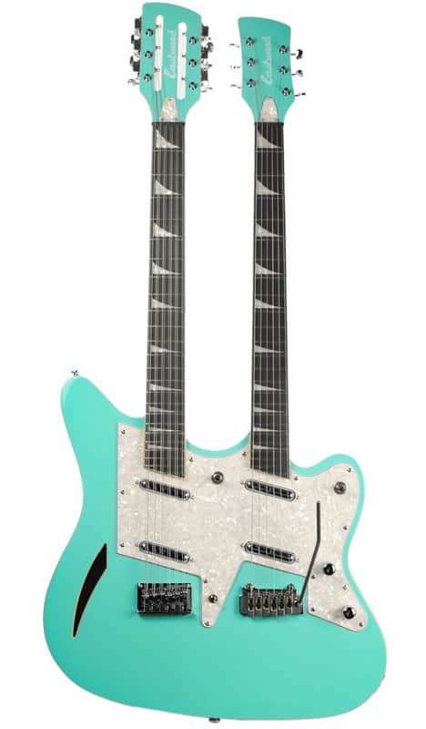 Eastwood Surfcaster 12/6 Bound Tone Chambered Mahogany Body Maple Top Bolt-on Maple Neck 6/12 String Electric Guitar w/Hard Case image 1