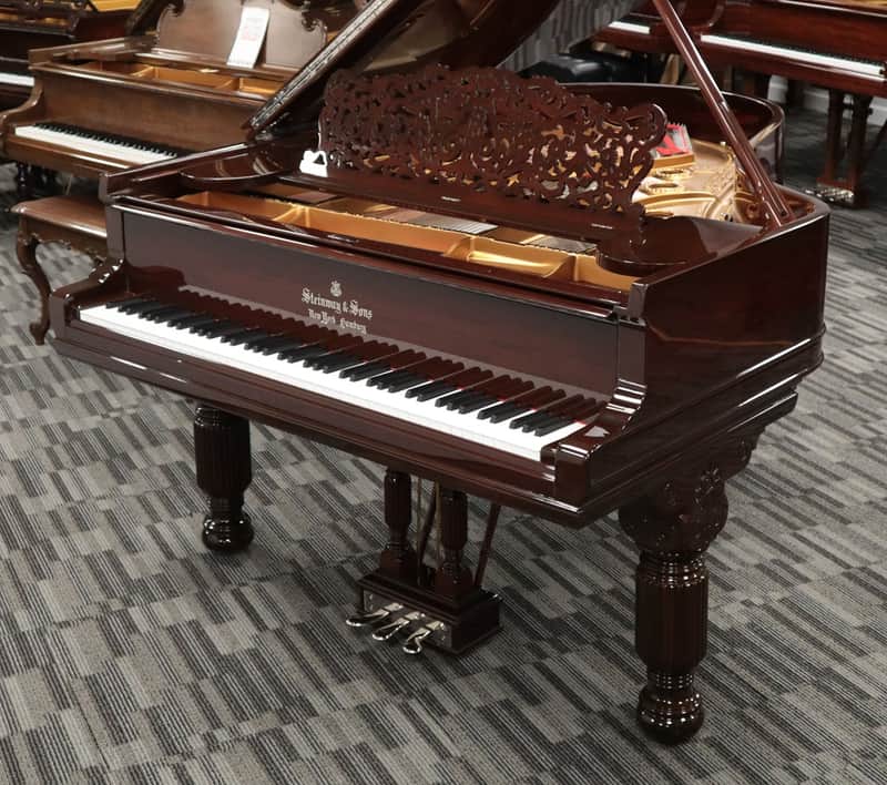 Steinway Model A 6'1" Grand Piano 1897 (Restored) - QRS Player - Polished Mahogany