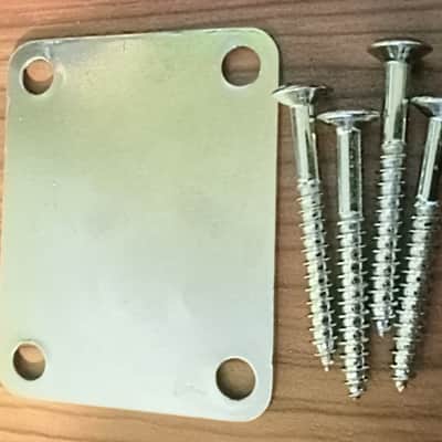 Epiphone P Serial Number Guitar Neck Plate 2000s Chrome Peerless Factory Korea Les Paul SG Junior image 2