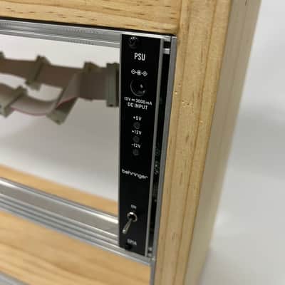 DIY Wooden Eurorack Case 2x104hp with Behringer CP1A Power Module image 4