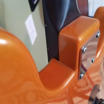 Lefty Scream Basses Fretless, Moses Graphite neck, 2010 Daytona Sunset Orange image 11