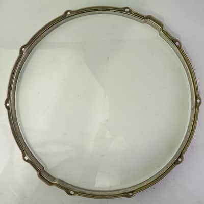 *Leedy 10-Lug 16" Snare Drum Resonant Double Flange Stick-Chopper Rim/Hoop Brass image 7
