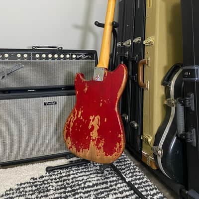 Fender Duo-Sonic Mahogany Body with Rosewood Fretboard 1961 - 1964 - Candy Apple Red image 7