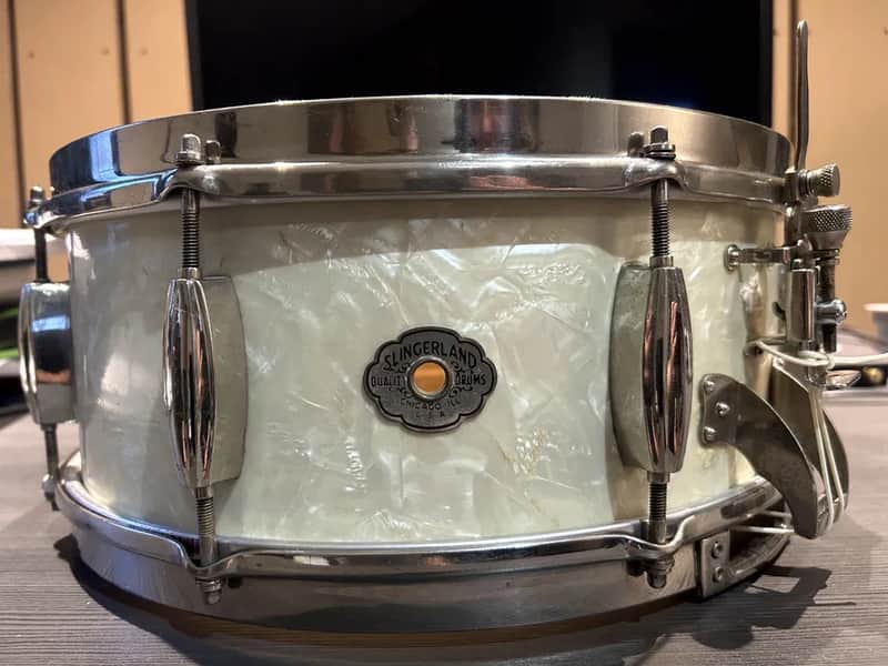 Slingerland Radio King 1941-1945 - White Marine Pearl image 1