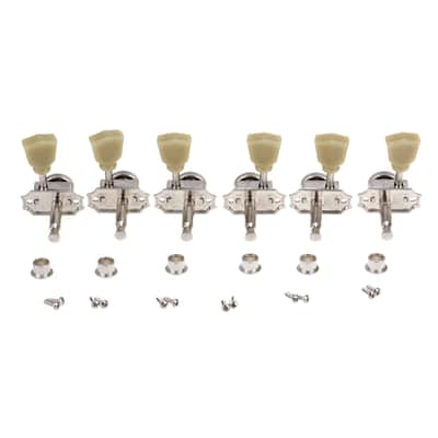 Brio 3 x 3 Pro Vintage Hybrid Style Keystone Button Nickel- Green Button image 1