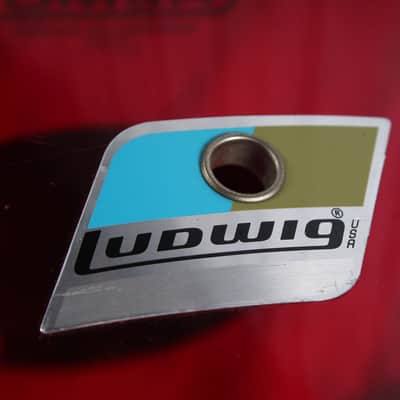 Ludwig Vintage 1970s Vistalite Tom Drum Red Vistalite Acrylic 12 Inch Tom Drum image 3